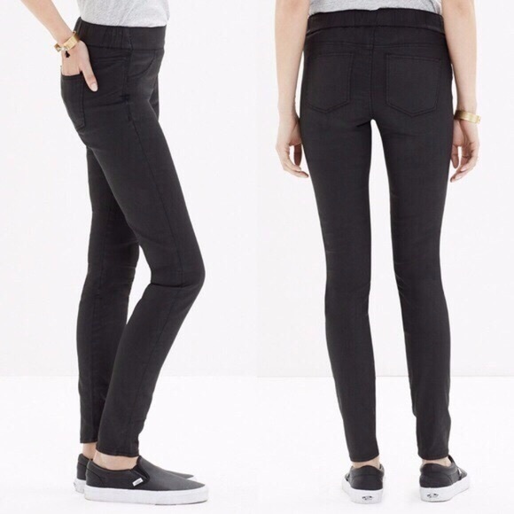 Madewell Pants - NWT Madewell Skinny Skinny Coated Black pant